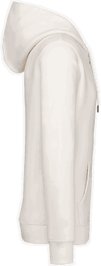 Premium hoodie met rits - Ivory