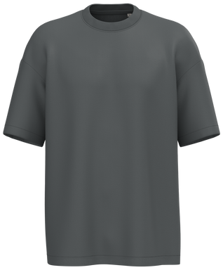 Oversize-T-Shirt - Eisen Grau