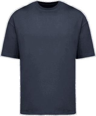 Oversize-T-Shirt - Marineblau