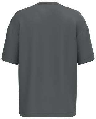 Oversize-T-Shirt - Eisen Grau
