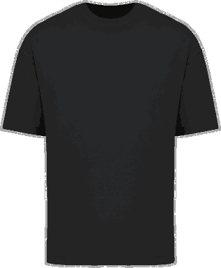 Oversize-T-Shirt - Schwarz