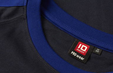 T-shirt bicolore ID PRO Wear 0302 - Bleu marine
