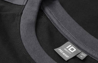 T-shirt bicolore ID PRO Wear 0302 - Noir