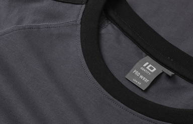 T-shirt bicolore ID PRO Wear 0302 - Gris argenté