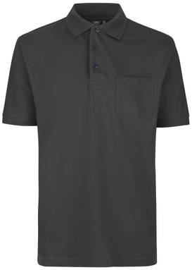 ID PRO Wear polo shirt met borstzak 0320 - Houtskool
