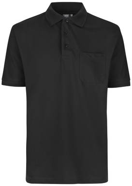 ID PRO Wear polo shirt met borstzak 0320 - Zwart