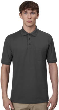 ID PRO Wear polo shirt met borstzak 0320 - Houtskool