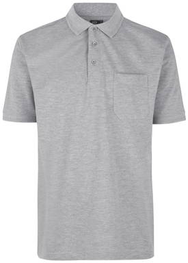 ID PRO Wear polo shirt met borstzak 0320 - Grijs gemêleerd