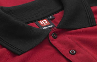 Polo bicolore ID PRO Wear 0322 - Rouge