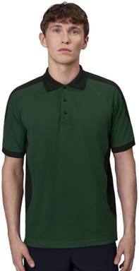 Polo bicolore ID PRO Wear 0322 - Vert bouteille