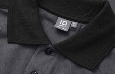 Polo bicolore ID PRO Wear 0322 - Gris argenté