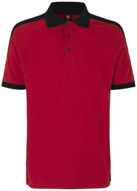 Polo bicolore ID PRO Wear 0322 - Rouge