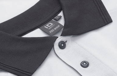 Polo bicolore ID PRO Wear 0322 - Blanc