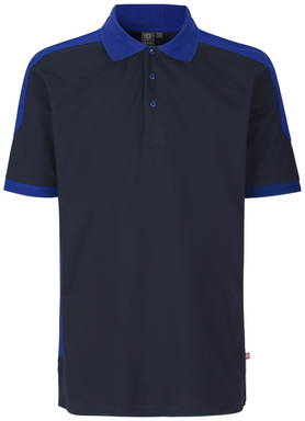 Polo bicolore ID PRO Wear 0322 - Bleu marine