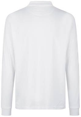 Polo ID PRO Wear à manches longues avec poche poitrine 0326 - Blanc