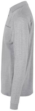 Polo ID PRO Wear à manches longues avec poche poitrine 0326 - Gris chiné
