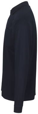 Polo ID PRO Wear à manches longues avec poche poitrine 0326 - Bleu marine