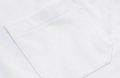 Polo ID PRO Wear à manches longues avec poche poitrine 0326 - Blanc