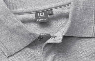 Polo à bouton-pression ID PRO Wear 0330 - Gris chiné