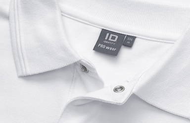 Polo à manches longues ID PRO Wear à bouton-pression 0336 - Blanc