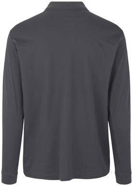 Polo à manches longues ID PRO Wear à bouton-pression 0336 - Gris argenté