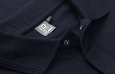 Polo à manches longues ID PRO Wear à bouton-pression 0336 - Bleu marine