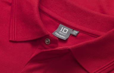 Polo à manches longues ID PRO Wear à bouton-pression 0336 - Rouge