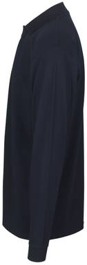Polo à manches longues ID PRO Wear à bouton-pression 0336 - Bleu marine