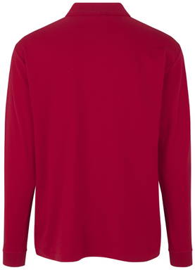Polo à manches longues ID PRO Wear à bouton-pression 0336 - Rouge