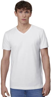 T-shirt ID PRO Wear CARE col en V 0372 - Blanc
