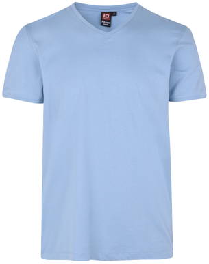 T-shirt ID PRO Wear CARE col en V 0372 - Bleu clair