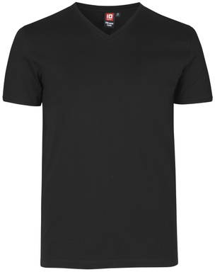 T-shirt ID PRO Wear CARE col en V 0372 - Noir