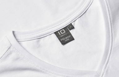 T-shirt ID PRO Wear CARE col en V 0372 - Blanc