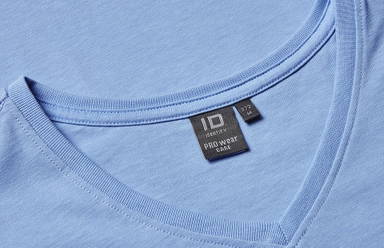 T-shirt ID PRO Wear CARE col en V 0372 - Bleu clair