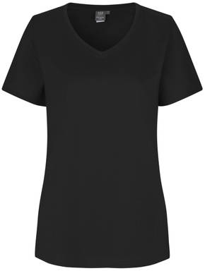 ID PRO Wear CARE V-Ausschnitt Damen T-Shirt 0373 - Schwarz