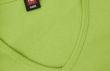 ID Interlock V-Ausschnitt Damen T-Shirt 0506 - Kalk