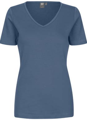 ID Interlock V-Ausschnitt Damen T-Shirt 0506 - Indigo