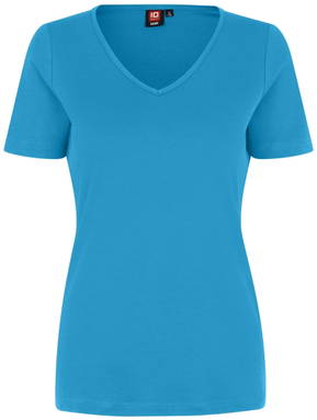 ID Interlock V-Ausschnitt Damen T-Shirt 0506 - Türkis