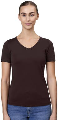 ID Interlock V-Ausschnitt Damen T-Shirt 0506 - Dunkles Bordeaux