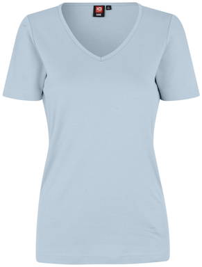 ID Interlock V-Ausschnitt Damen T-Shirt 0506 - Hellblau