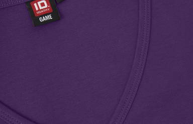 ID Interlock V-Ausschnitt Damen T-Shirt 0506 - Violett