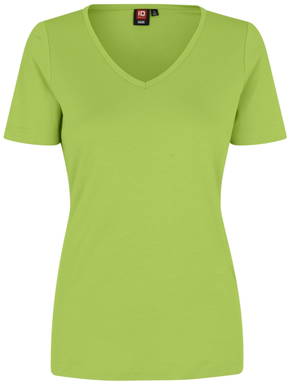 ID Interlock V-Ausschnitt Damen T-Shirt 0506 - Kalk
