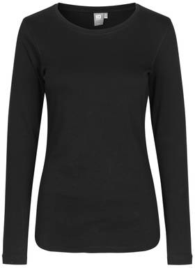 ID Interlock Damen T-Shirt mit langen Ärmeln 0509 - Schwarz