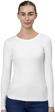 ID Interlock Damen T-Shirt mit langen Ärmeln 0509 - Weiß