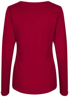 ID Interlock Damen T-Shirt mit langen Ärmeln 0509 - Rot