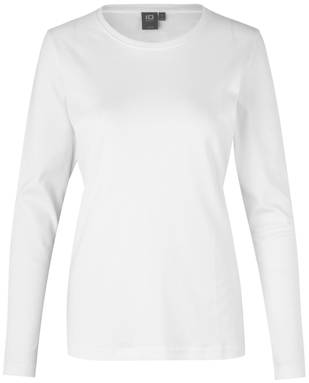 ID Interlock Damen T-Shirt mit langen Ärmeln 0509 - Weiß