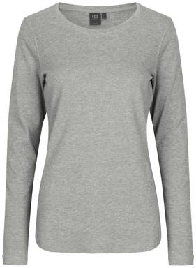 ID Interlock Damen T-Shirt mit langen Ärmeln 0509 - Graumeliert