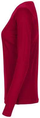 ID Interlock Damen T-Shirt mit langen Ärmeln 0509 - Rot