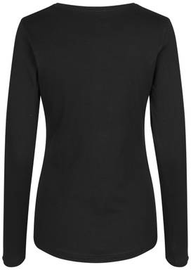ID Interlock Damen T-Shirt mit langen Ärmeln 0509 - Schwarz