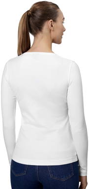 ID Interlock Damen T-Shirt mit langen Ärmeln 0509 - Weiß